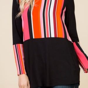 Multi Stripe Long Sleeve Top